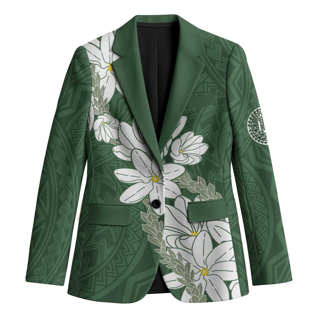 Ia Orana Tahiti Tiare Blazer Sage Green Lei - Polynesian Pride