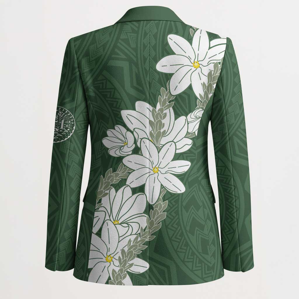 Ia Orana Tahiti Tiare Blazer Sage Green Lei - Polynesian Pride