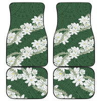 Ia Orana Tahiti Tiare Car Mats Sage Green Lei - Polynesian Pride