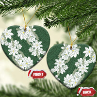 Ia Orana Tahiti Tiare Ceramic Ornament Sage Green Lei - Polynesian Pride