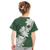 Ia Orana Tahiti Tiare Kid T Shirt Sage Green Lei - Polynesian Pride