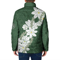 Ia Orana Tahiti Tiare Padded Jacket Sage Green Lei - Polynesian Pride