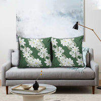 Ia Orana Tahiti Tiare Pillow Cover Sage Green Lei - Polynesian Pride