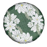 Ia Orana Tahiti Tiare Spare Tire Cover Sage Green Lei - Polynesian Pride