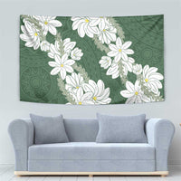 Ia Orana Tahiti Tiare Tapestry Sage Green Lei - Polynesian Pride