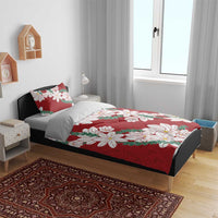 Ia Orana Tahiti Tiare Bedding Set Crimson Lei - Polynesian Pride
