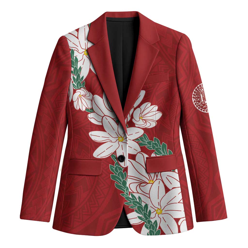 Ia Orana Tahiti Tiare Blazer Crimson Lei - Polynesian Pride