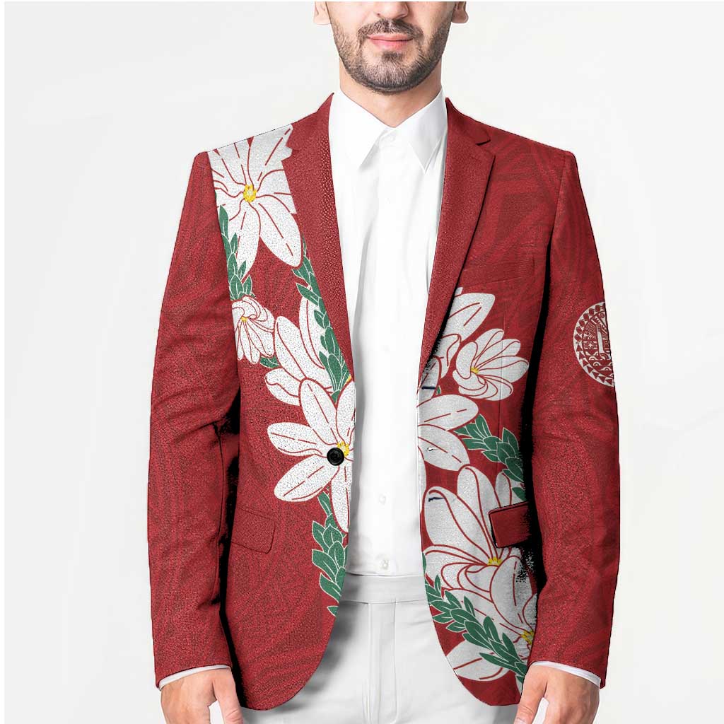 Ia Orana Tahiti Tiare Blazer Crimson Lei - Polynesian Pride