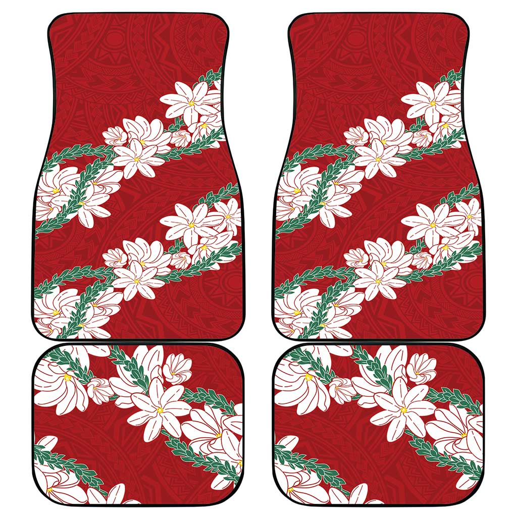 Ia Orana Tahiti Tiare Car Mats Crimson Lei - Polynesian Pride