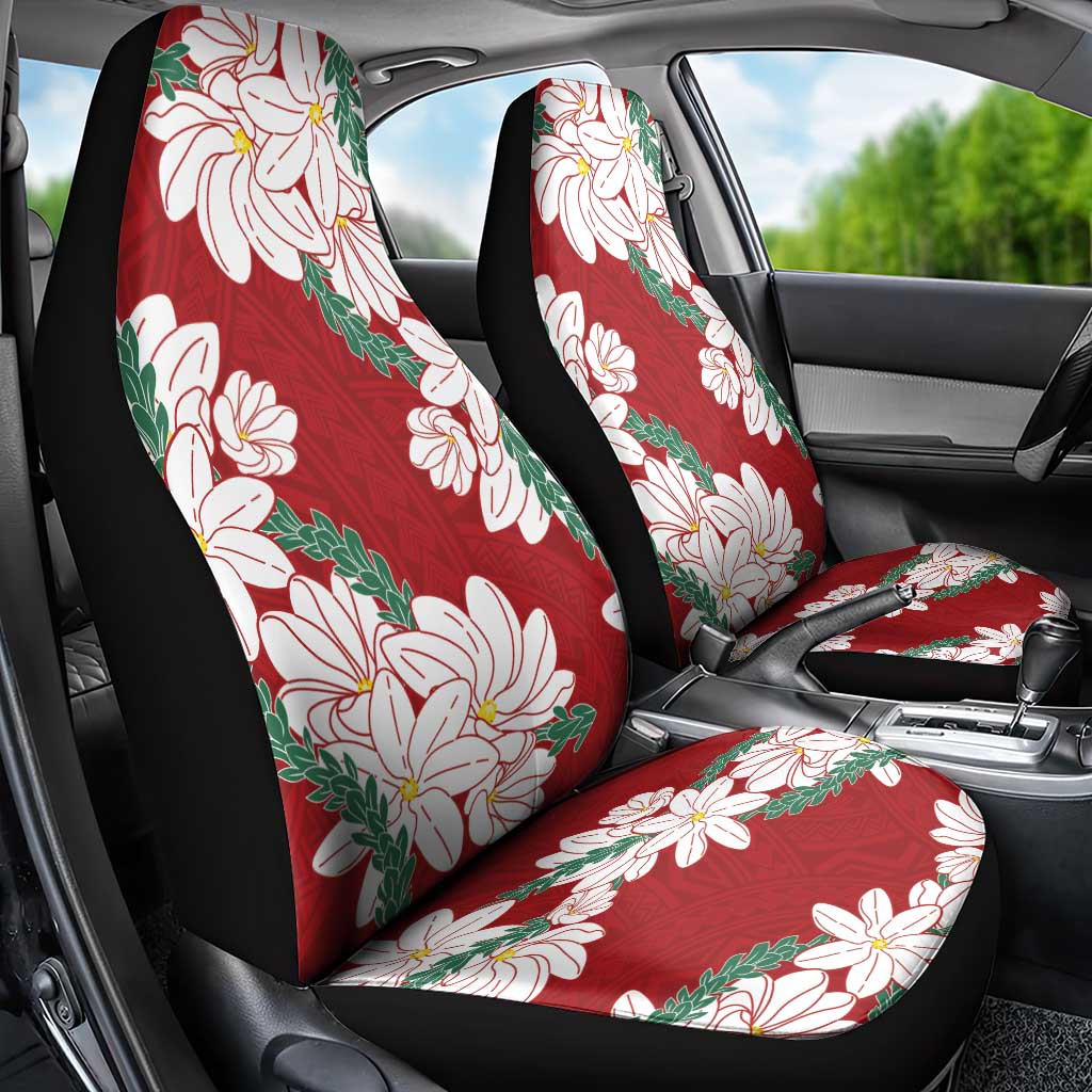 Ia Orana Tahiti Tiare Car Seat Cover Crimson Lei - Polynesian Pride