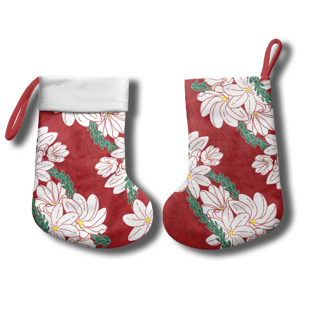 Ia Orana Tahiti Tiare Christmas Stocking Crimson Lei - Polynesian Pride