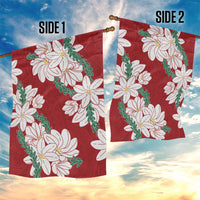 Ia Orana Tahiti Tiare Garden Flag Crimson Lei - Polynesian Pride