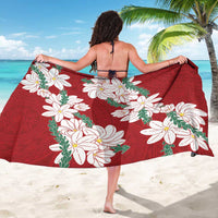 Ia Orana Tahiti Tiare Sarong Crimson Lei - Polynesian Pride