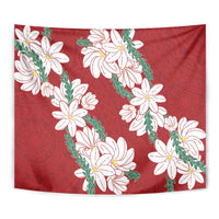 Ia Orana Tahiti Tiare Tapestry Crimson Lei - Polynesian Pride