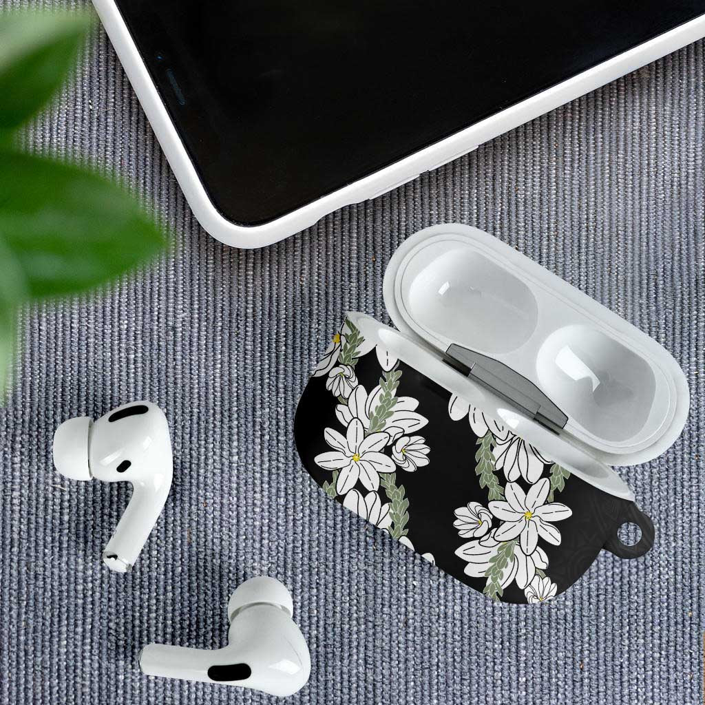 Ia Orana Tahiti Tiare AirPods Case Black Lei - Polynesian Pride