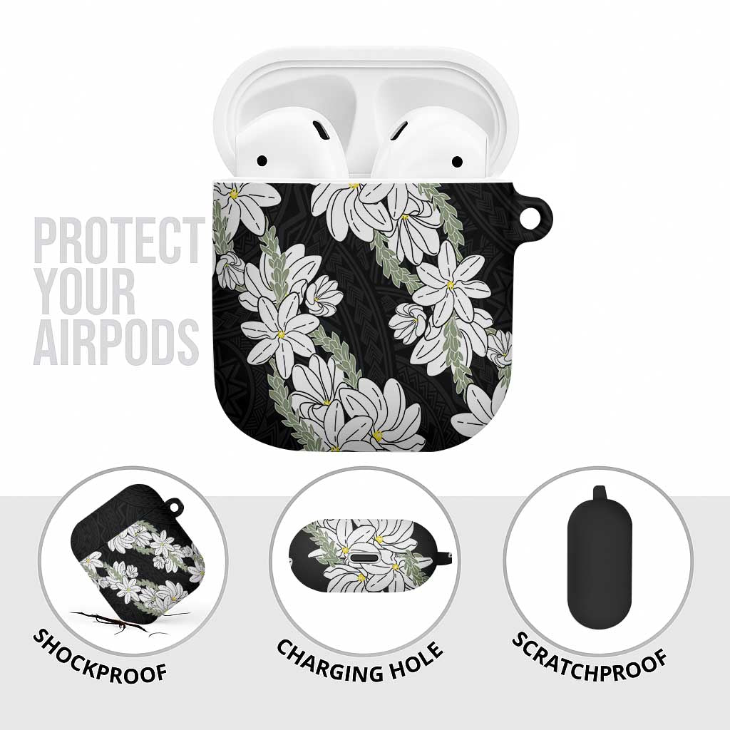 Ia Orana Tahiti Tiare AirPods Case Black Lei - Polynesian Pride