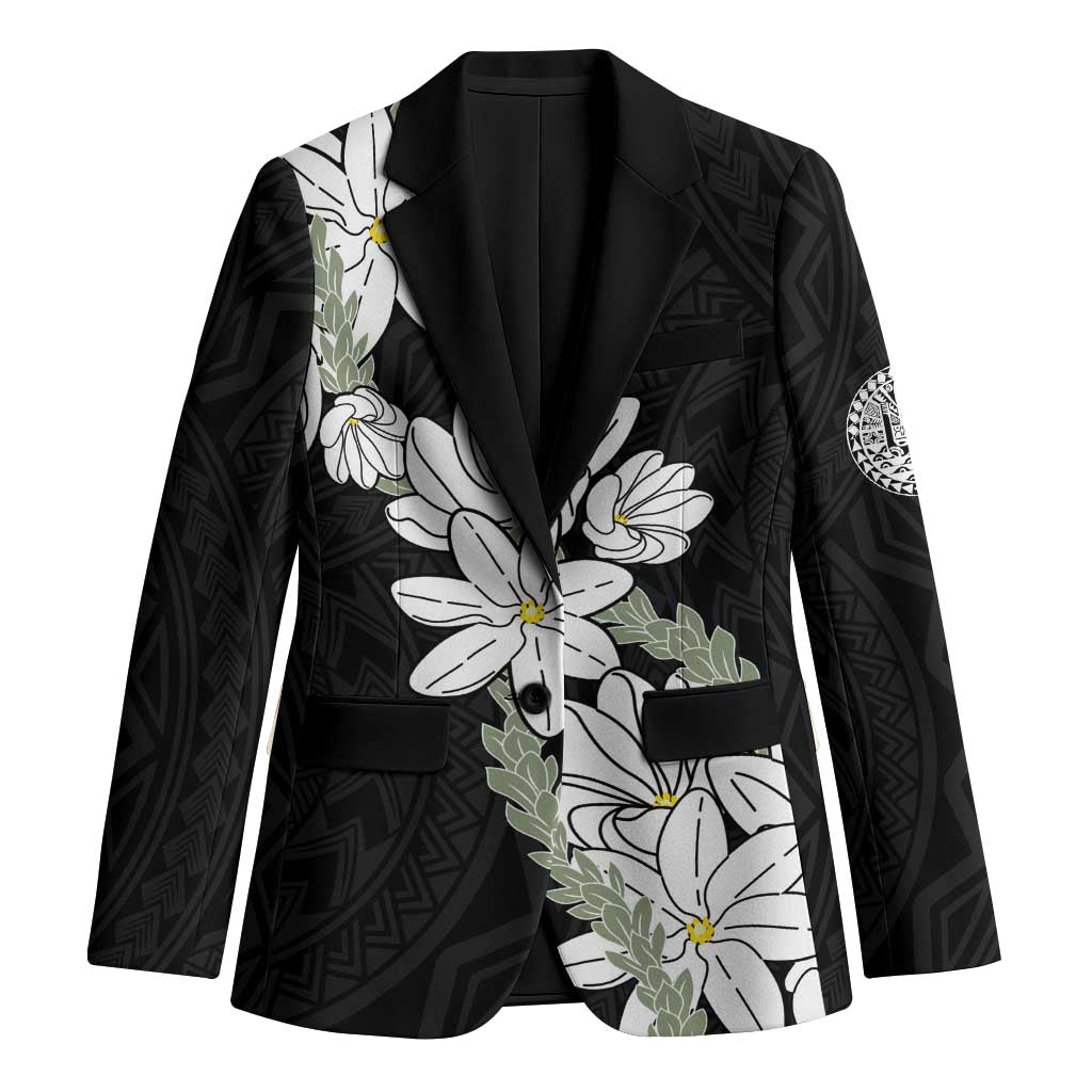 Ia Orana Tahiti Tiare Blazer Black Lei - Polynesian Pride