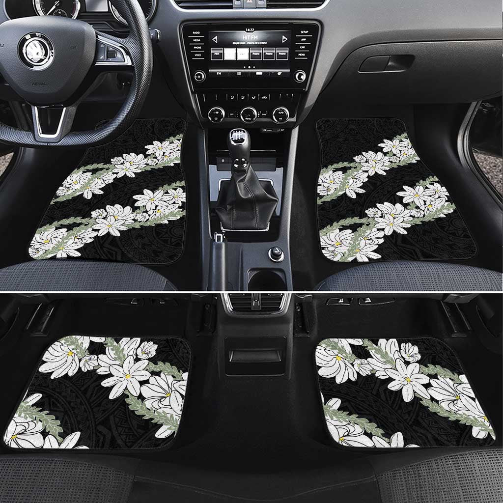 Ia Orana Tahiti Tiare Car Mats Black Lei - Polynesian Pride