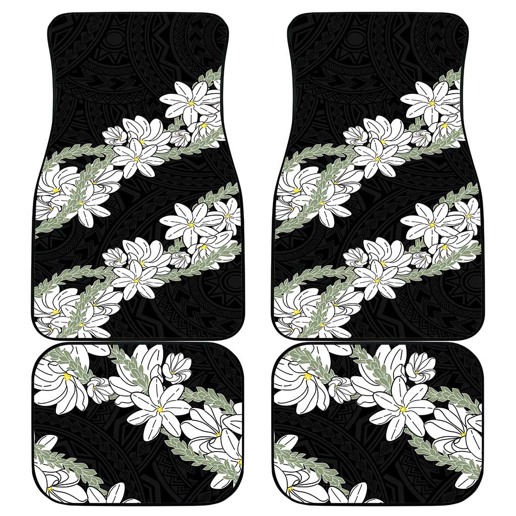Ia Orana Tahiti Tiare Car Mats Black Lei - Polynesian Pride