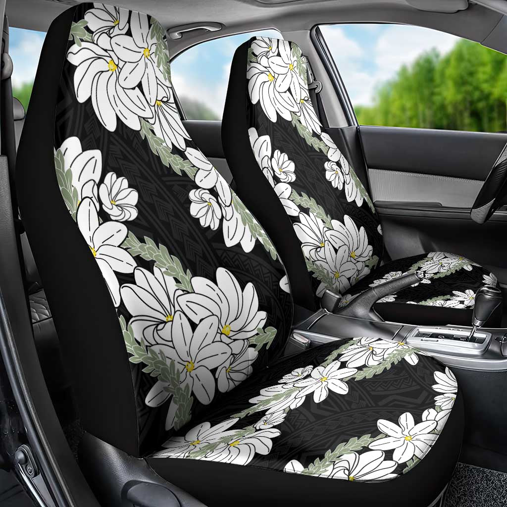 Ia Orana Tahiti Tiare Car Seat Cover Black Lei - Polynesian Pride