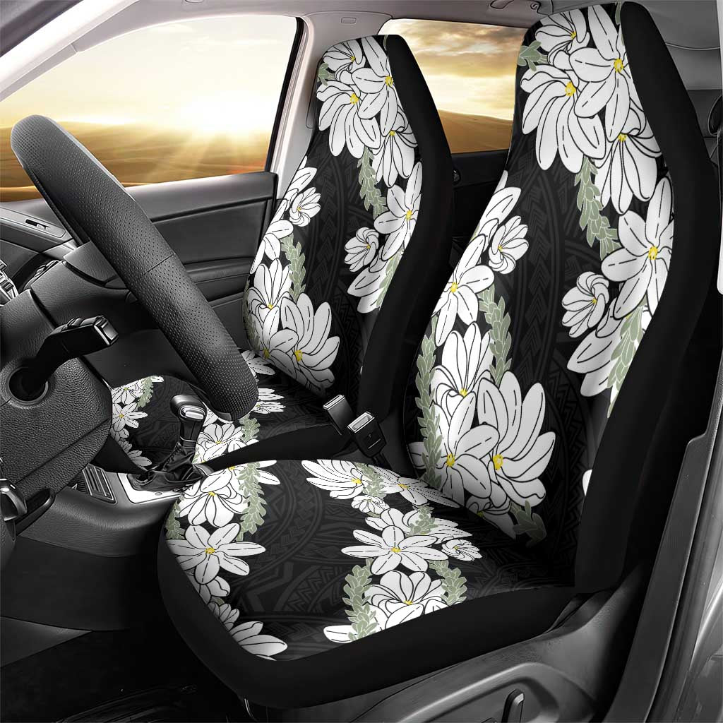 Ia Orana Tahiti Tiare Car Seat Cover Black Lei - Polynesian Pride