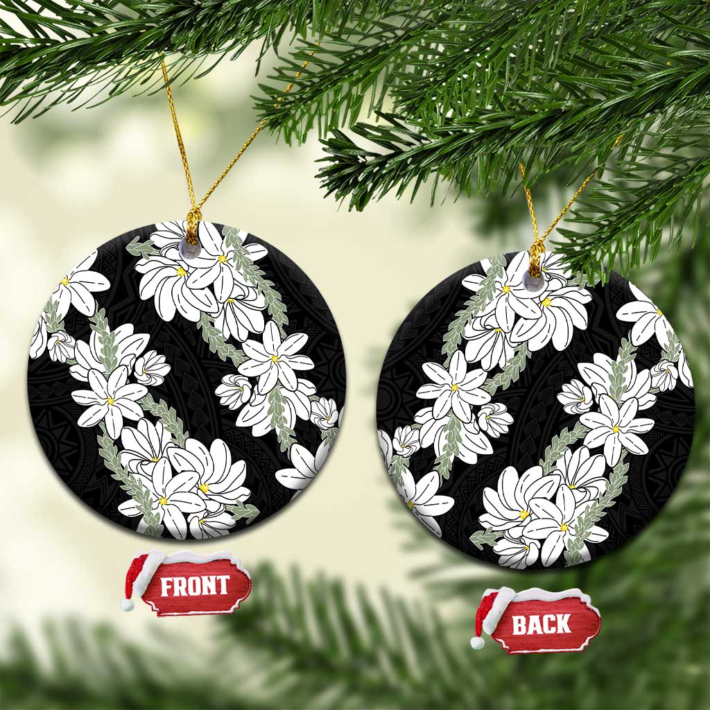Ia Orana Tahiti Tiare Ceramic Ornament Black Lei - Polynesian Pride