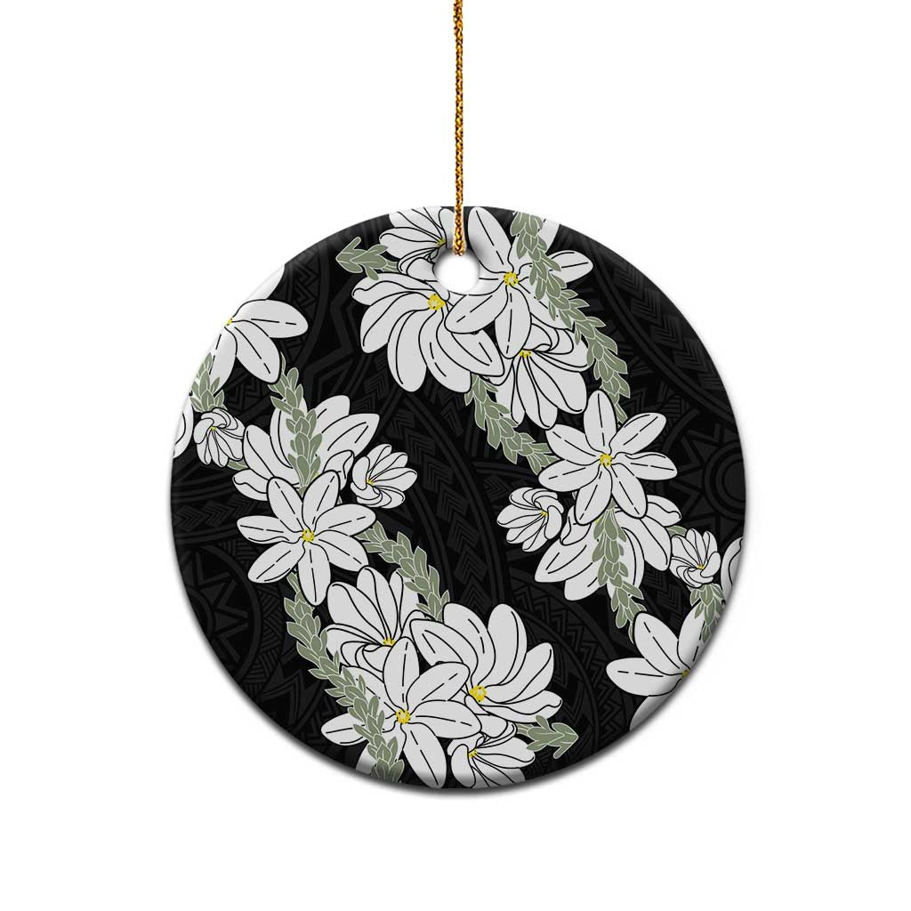 Ia Orana Tahiti Tiare Ceramic Ornament Black Lei - Polynesian Pride