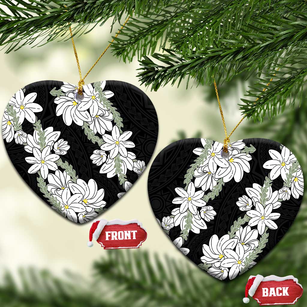Ia Orana Tahiti Tiare Ceramic Ornament Black Lei - Polynesian Pride