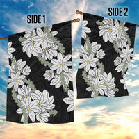 Ia Orana Tahiti Tiare Garden Flag Black Lei - Polynesian Pride