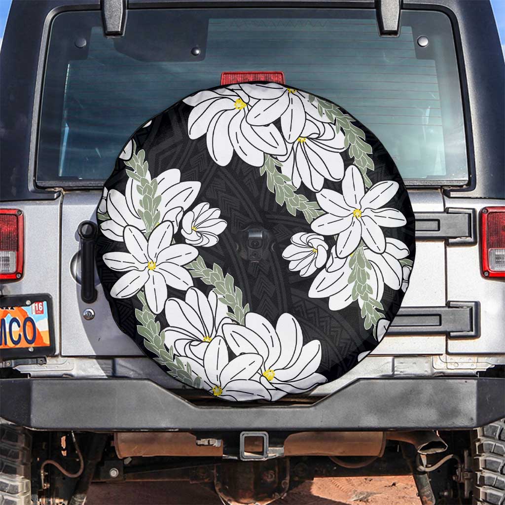 Ia Orana Tahiti Tiare Spare Tire Cover Black Lei - Polynesian Pride