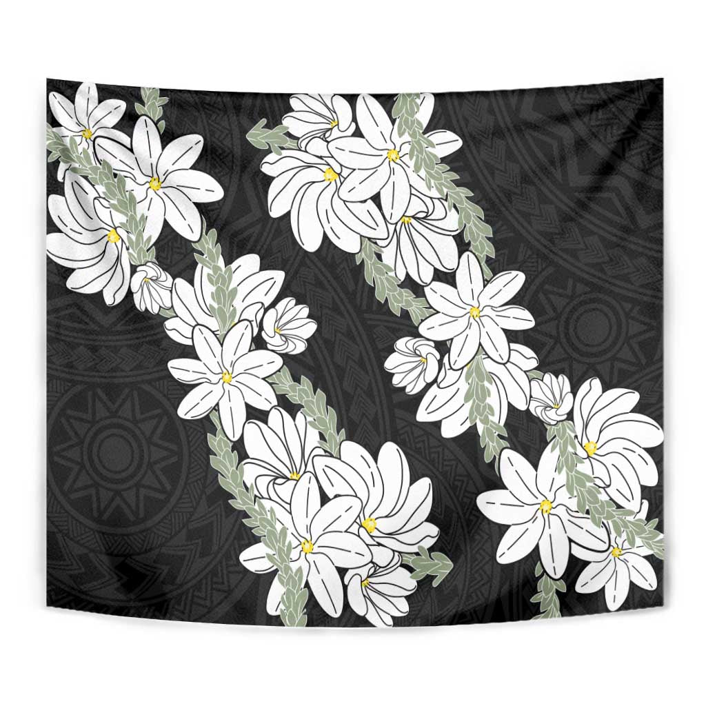 Ia Orana Tahiti Tiare Tapestry Black Lei - Polynesian Pride