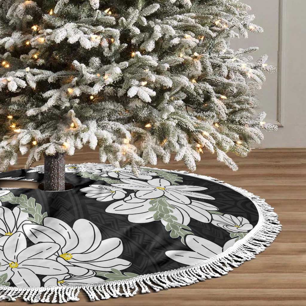 Ia Orana Tahiti Tiare Tree Skirt Black Lei - Polynesian Pride