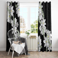 Ia Orana Tahiti Tiare Window Curtain Black Lei - Polynesian Pride
