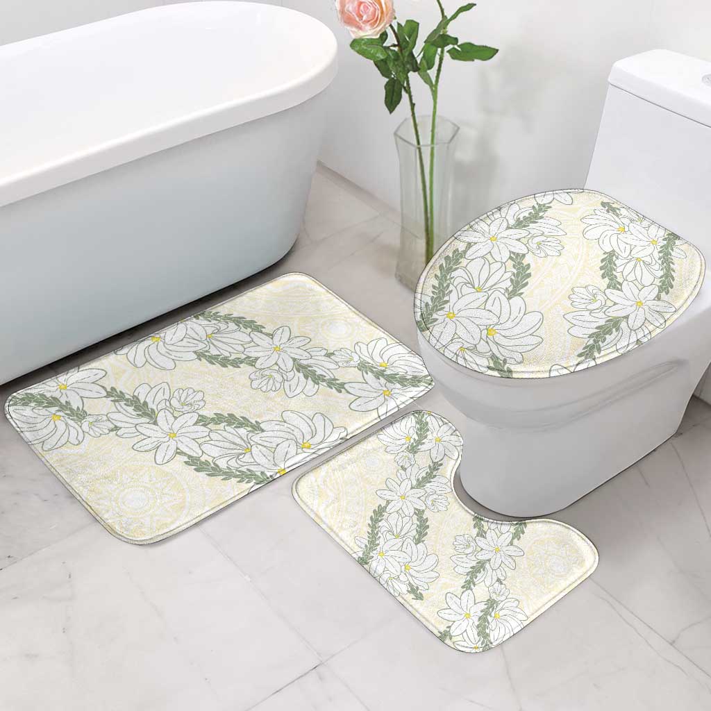 Ia Orana Tahiti Tiare Bathroom Set Lemon Yellow Lei - Polynesian Pride