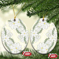 Ia Orana Tahiti Tiare Ceramic Ornament Lemon Yellow Lei - Polynesian Pride