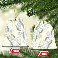 Ia Orana Tahiti Tiare Ceramic Ornament Lemon Yellow Lei - Polynesian Pride