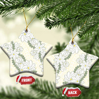 Ia Orana Tahiti Tiare Ceramic Ornament Lemon Yellow Lei - Polynesian Pride