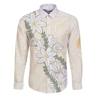 Ia Orana Tahiti Tiare Family Matching Puletasi and Hawaiian Shirt Lemon Yellow Lei - Polynesian Pride