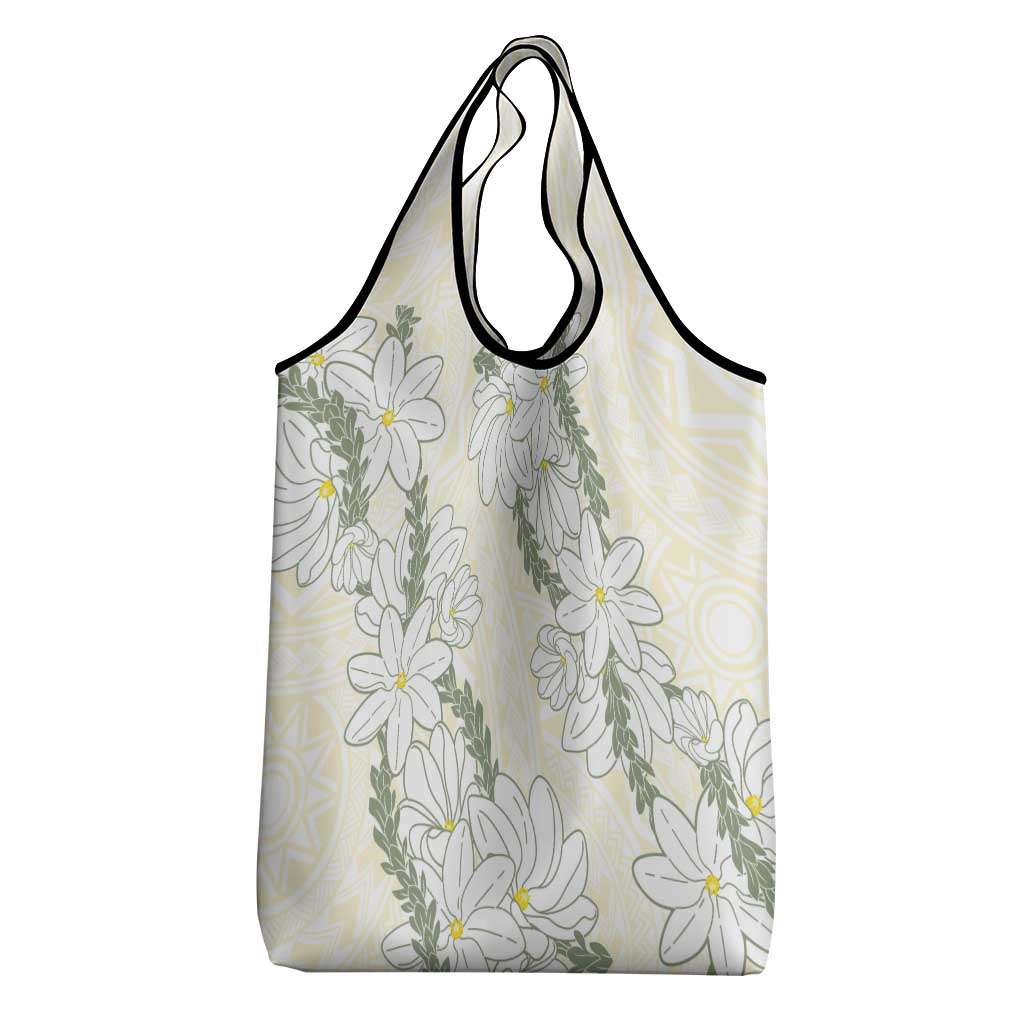 Ia Orana Tahiti Tiare Grocery Bag Lemon Yellow Lei - Polynesian Pride