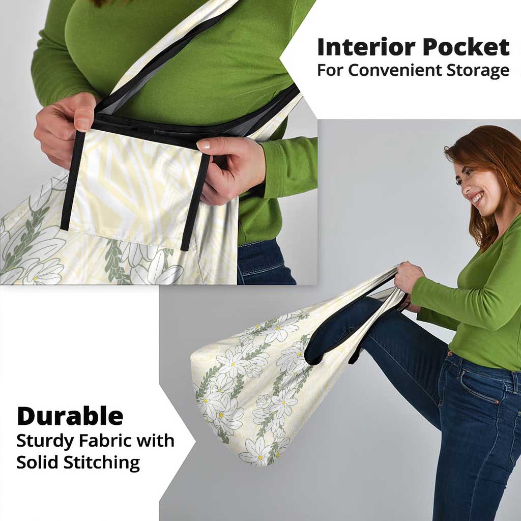 Ia Orana Tahiti Tiare Grocery Bag Lemon Yellow Lei - Polynesian Pride