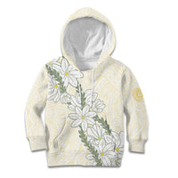 Ia Orana Tahiti Tiare Kid Hoodie Lemon Yellow Lei - Polynesian Pride