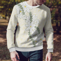 Ia Orana Tahiti Tiare Ugly Christmas Sweater Lemon Yellow Lei - Polynesian Pride