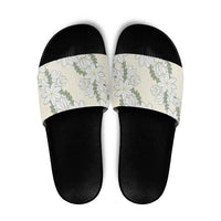 Ia Orana Tahiti Tiare Slide Sandals Lemon Yellow Lei - Polynesian Pride