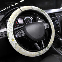Ia Orana Tahiti Tiare Steering Wheel Cover Lemon Yellow Lei - Polynesian Pride