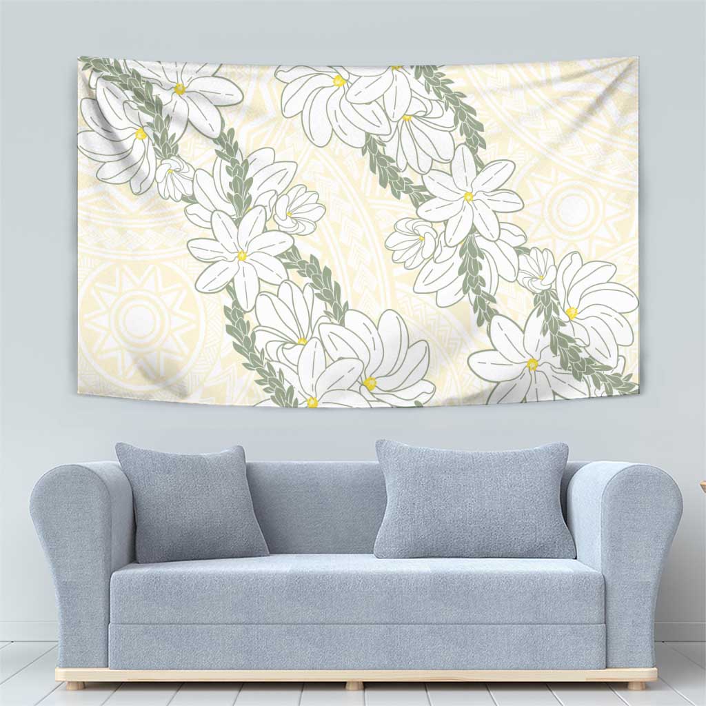 Ia Orana Tahiti Tiare Tapestry Lemon Yellow Lei - Polynesian Pride