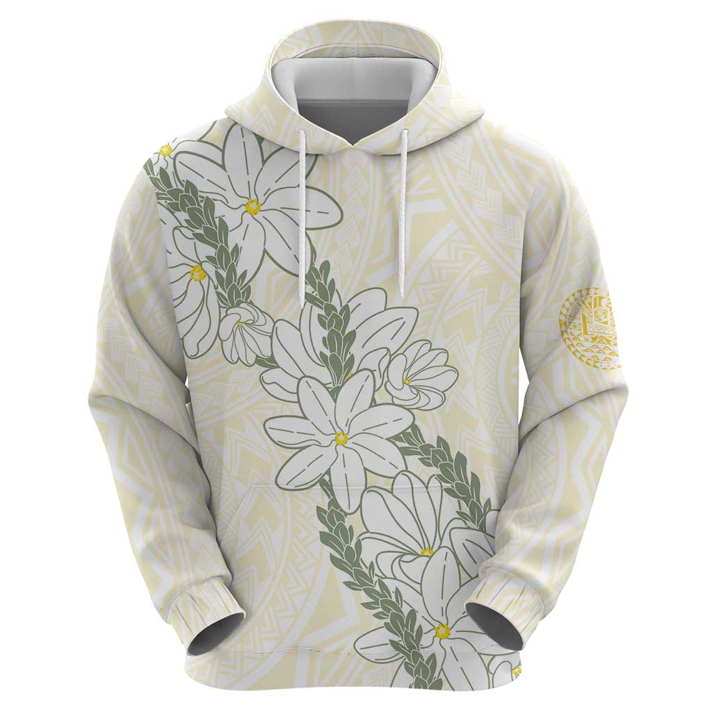 Ia Orana Tahiti Tiare Zip Hoodie Lemon Yellow Lei - Polynesian Pride