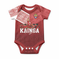 Mate Ma'a Tonga Custom Ngatu Baby Onesie Kainga - Sipi Tau LT7 Red - Polynesian Pride