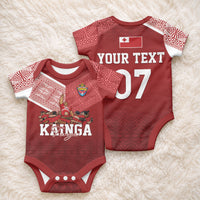 Mate Ma'a Tonga Custom Ngatu Baby Onesie Kainga - Sipi Tau LT7 - Polynesian Pride