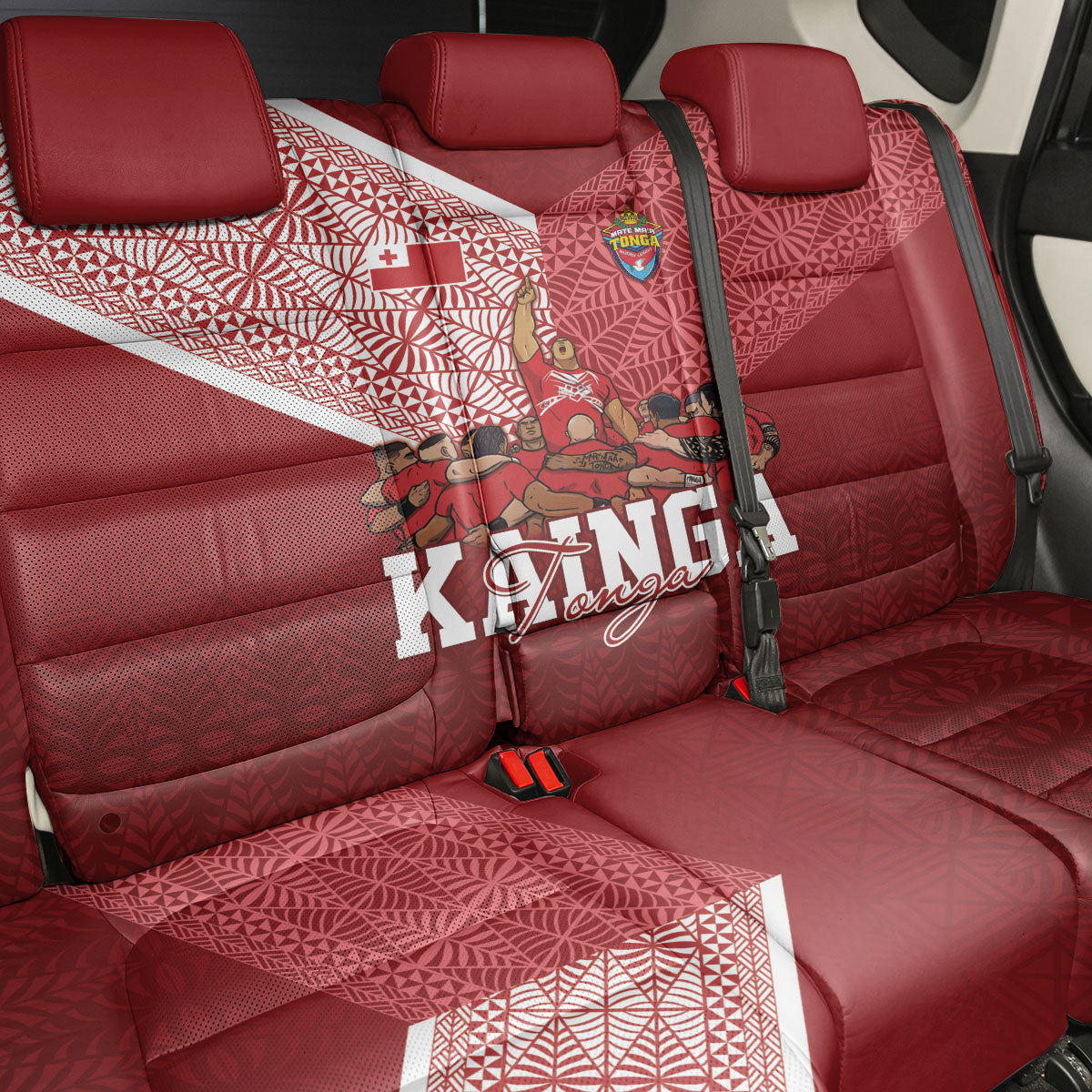 Mate Ma'a Tonga Ngatu Back Car Seat Cover Kainga - Sipi Tau LT7 - Polynesian Pride