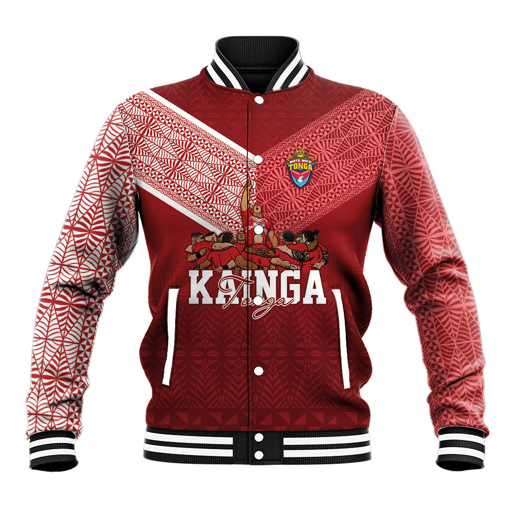Mate Ma'a Tonga Custom Ngatu Baseball Jacket Kainga - Sipi Tau